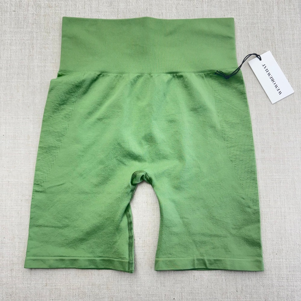 WeWoreWhat Seamless‎ Biker Shorts Fair Green High Waisted WWAB42-2 Mens S